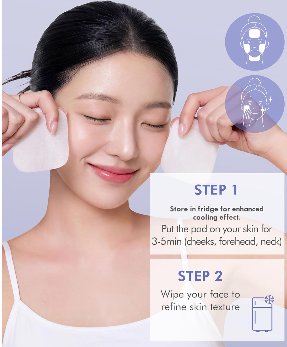 DERMAL Ice Cooling Toner Pads | Soothing Aloe Vera Toner Pads