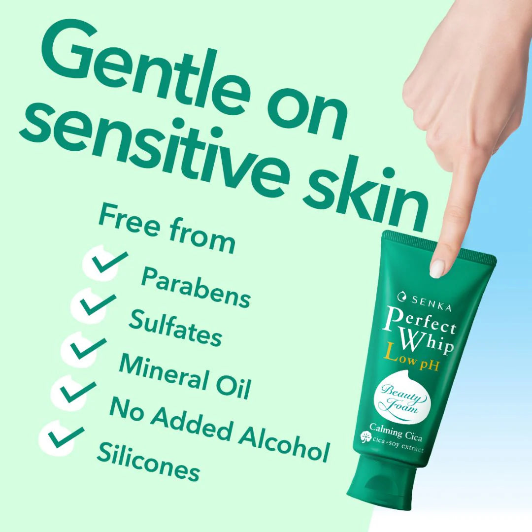 Senka Perfect Whip Low Ph Calming Cica Facial Foam