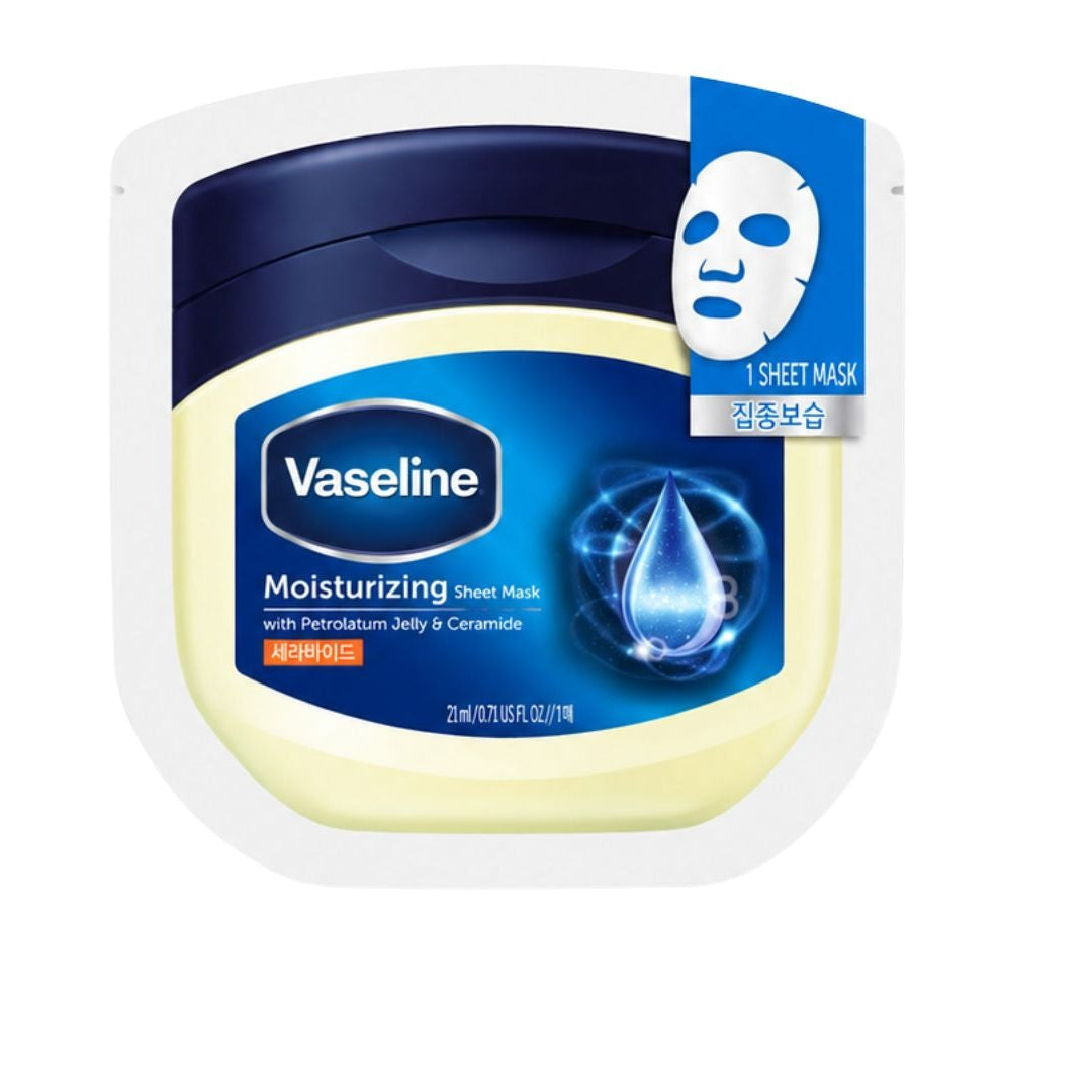 Vaseline Moisturizing Sheet Mask Pack with Petrolatum Jelly & Ceramide