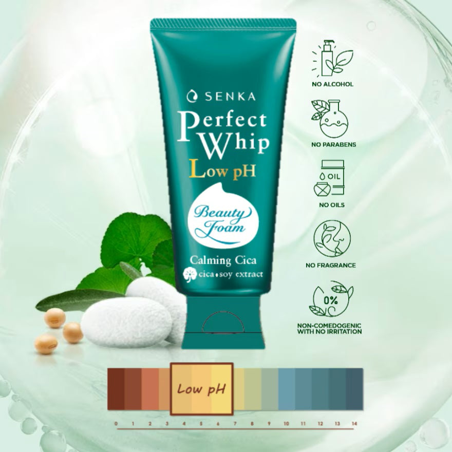 Senka Perfect Whip Low Ph Calming Cica Facial Foam