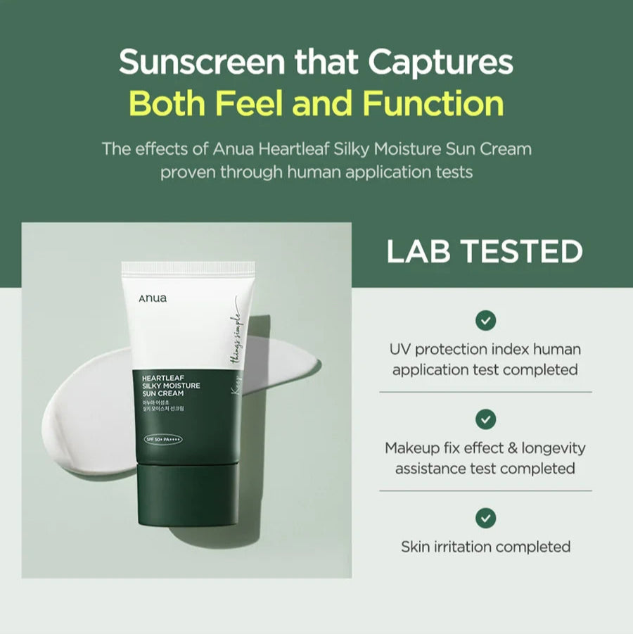 Anua - Heartleaf Silky Moisture Sun Cream-50ml