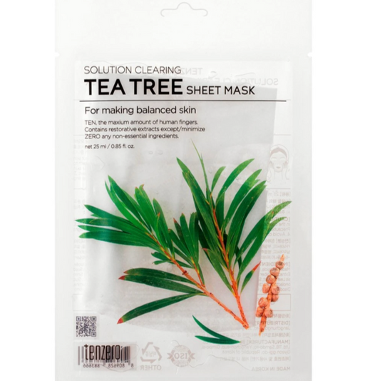 TENZERO SOLUTION CLEARING TEA TREE SHEET MASK