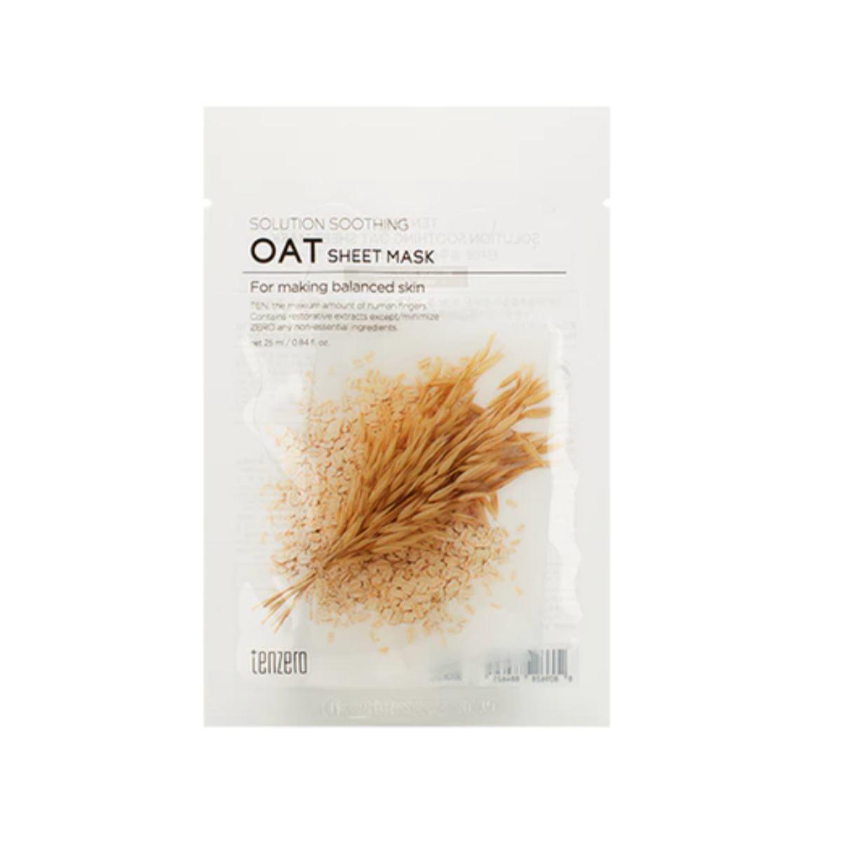 Tenzero Solution Soothing Oat Sheet Mask