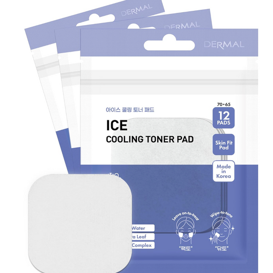 DERMAL Ice Cooling Toner Pads | Soothing Aloe Vera Toner Pads