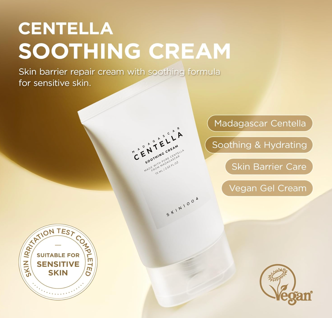 Skin 1004 Centella Cream 75 ml Soothing & Barrier Repair Moisturiser