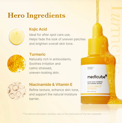 Medicube Kojic Acid Turmeric Niacinamide Serum 30ml