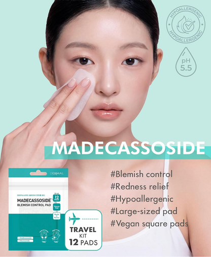 DERMAL Madecassoside Blemish Control Pads | Centella Toner Pads