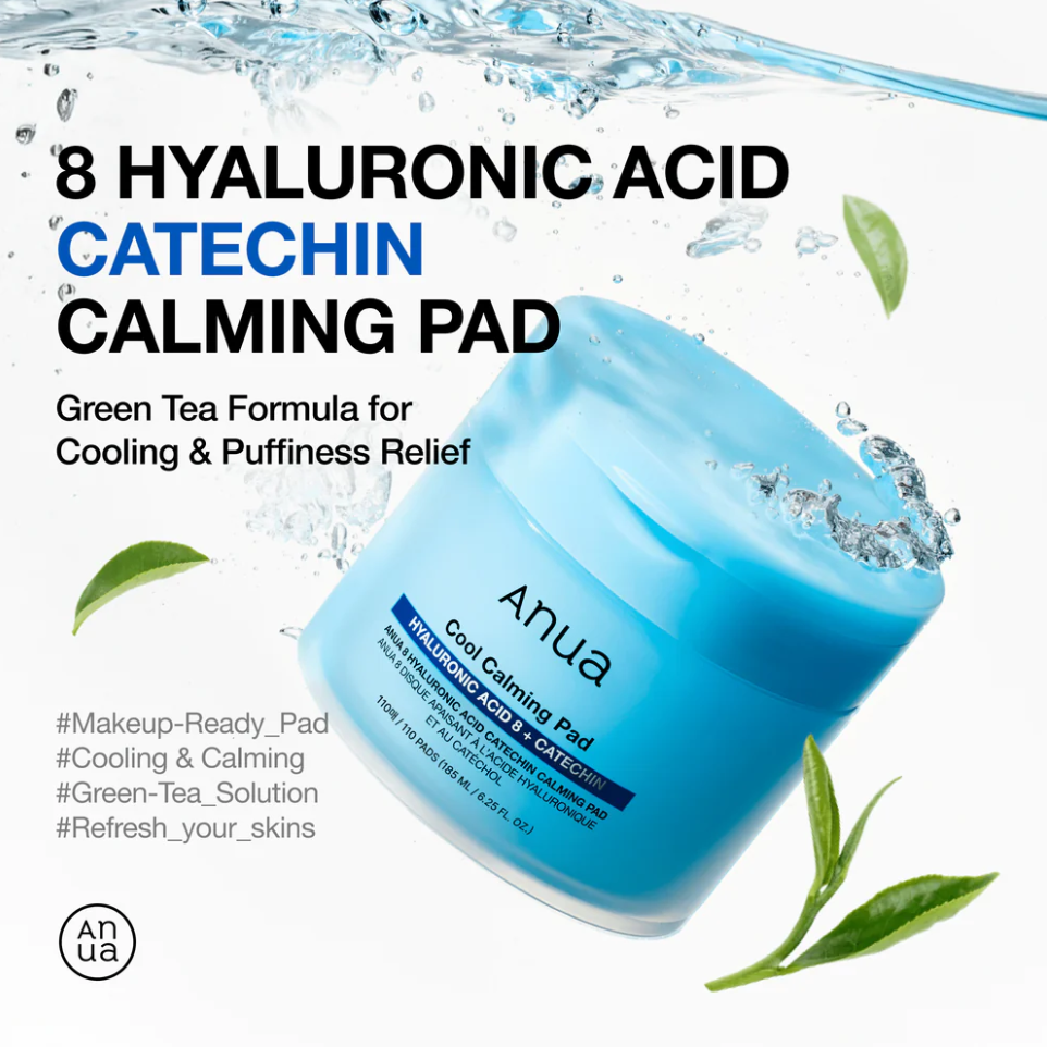 Anua 8 Hyaluronic Acid Catechin Calming Pad