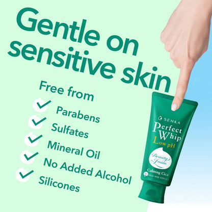 Senka Perfect Whip Low Ph Calming Cica Facial Foam
