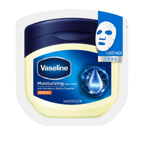 Vaseline Moisturizing Sheet Mask Pack with Petrolatum Jelly & Ceramide