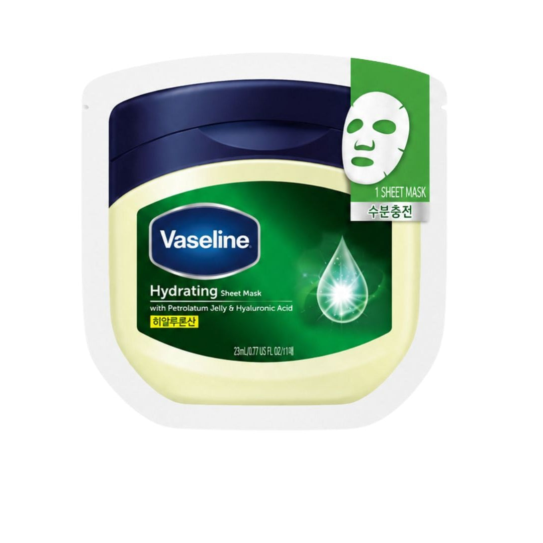 Vaseline Hydrating Sheet Mask Pack with Petrolatum Jelly & Hyaluronic Acid