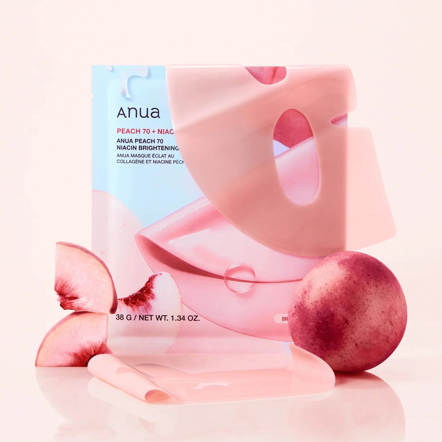 Peach 70 Niacin Brightening Collagen Mask Box (4pcs)