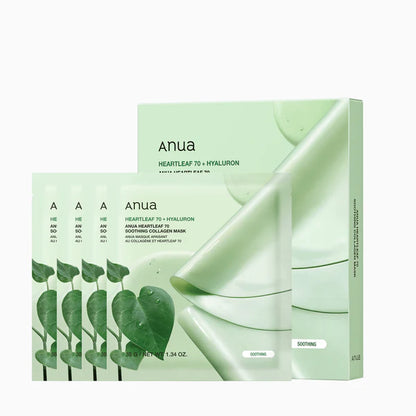 Heartleaf 70 Soothing Collagen Mask Box (4pcs)